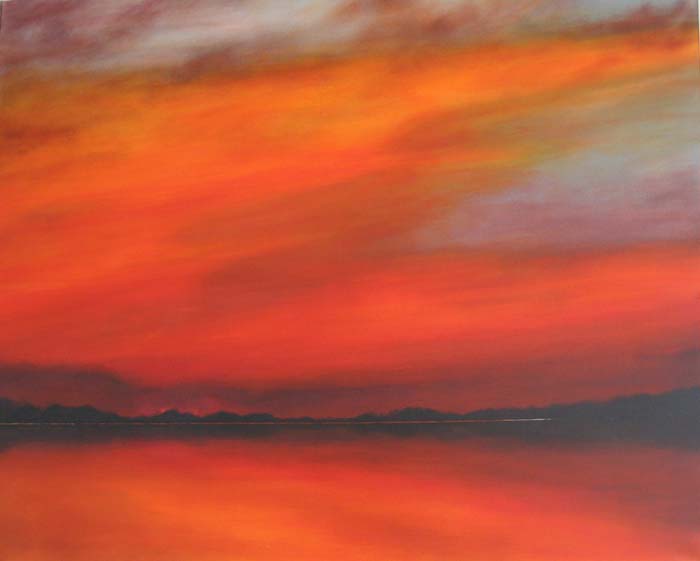 Glühende Horizont, 80 x 100